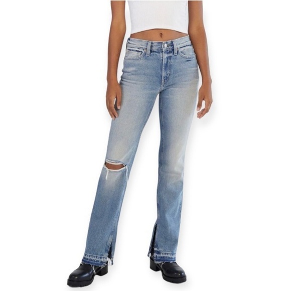 BDG Sz 4 (27) Urban Outfitters Bootcut Release Split Hem Jeans High Rise - Picture 1 of 14